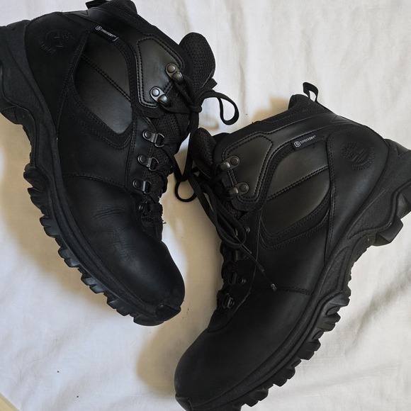 Timberland Mt Maddsen Mid Waterproof Black Leather Hiking Boots Mens 11.5 A2960‎ main image 15